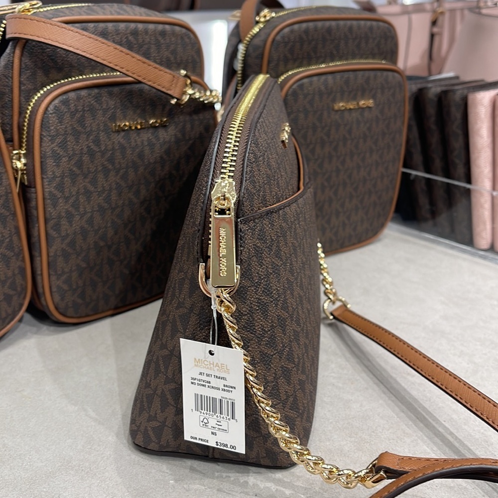MICHAEL KORS Jet Set Medium Logo Dome Satchel Crossbody
Brown
NWT - Picture 4 of 16